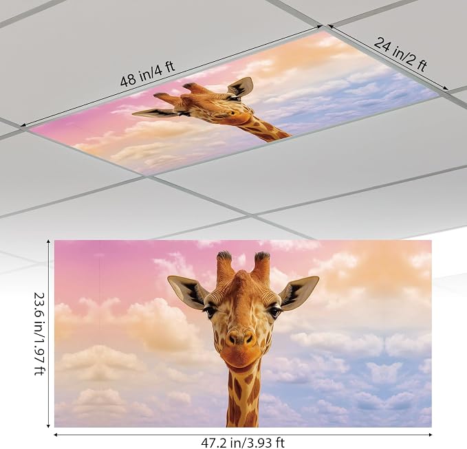 Outus 4 Pcs Fluorescent Light Cover Classroom Lighting Cover - Image 2