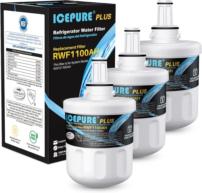 ICEPURE PLUS Remove Heavy Metals NSF/ANSI 53&42 NSF/ANSI/CAN 372 DA29-00003G by ICEPURE