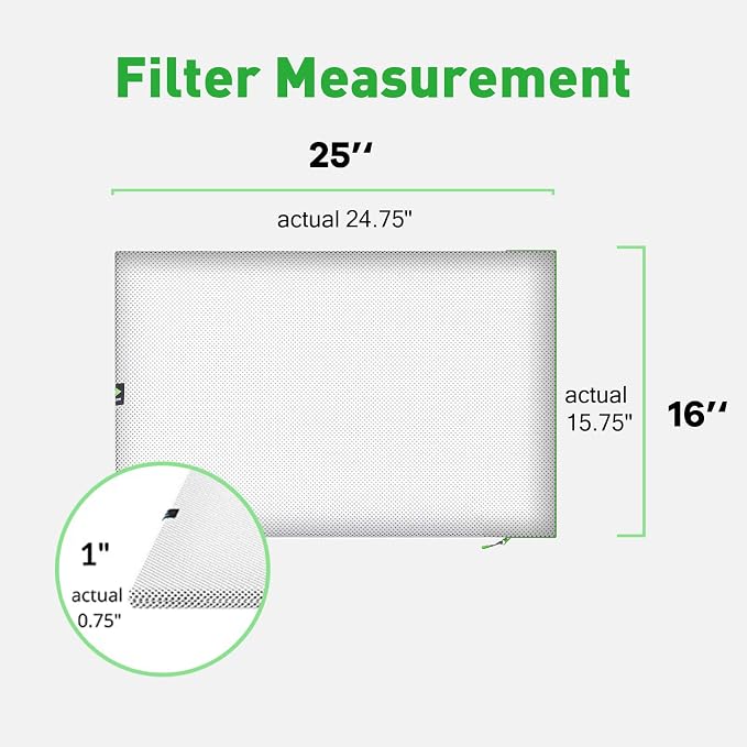 Reair 16x25x1 Extra Replacement Filter without Frame, Washable and Reusable Air - Image 6