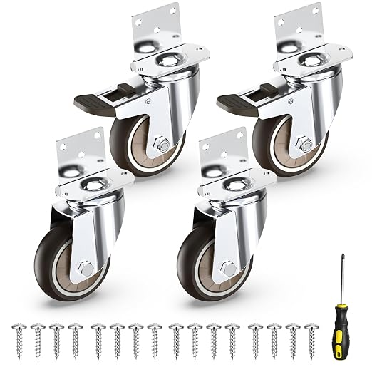 HOLKIE 3 Inch Caster Wheels Heavy Duty by HOLKIEUSA