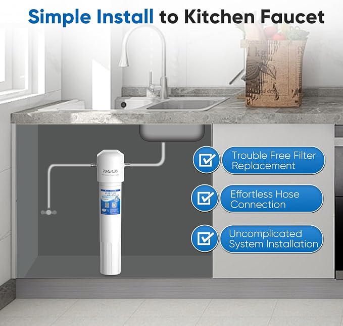 PUREPLUS WFC5300A-20 Under Sink Water Filter, 000 Gallons Capacity, 99.99% - Image 4