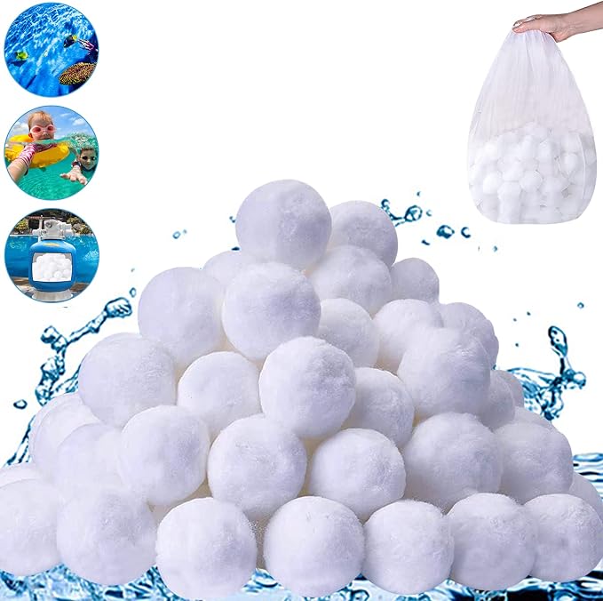 3.1 lbs Pool Filter Balls for Sand Filter, Eco-Friendly Reusable Pool Fiber by Sethvill