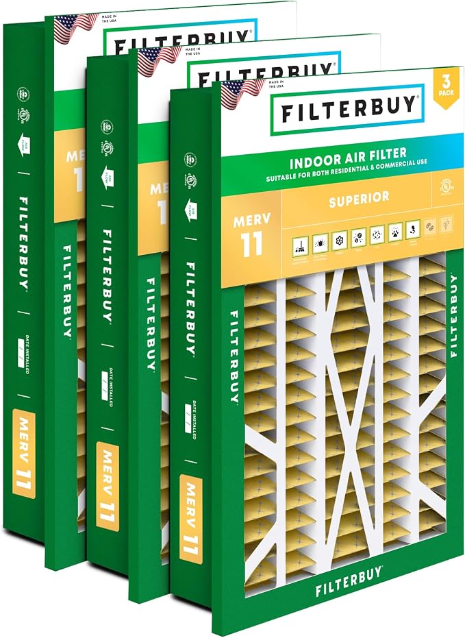 Filterbuy 20x30x5 Air Filter MERV 11 Superior Pet & Allergy Defense, by Filterbuy