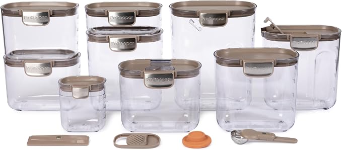 ProKeeper+ Airtight Food Storage Container Set – Clear Plastic Flour and Sugar by Unknown