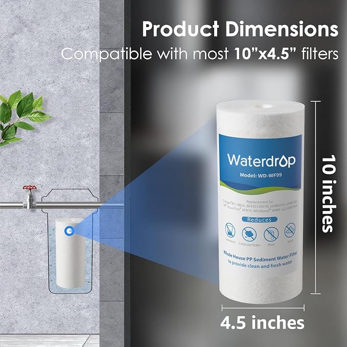 Waterdrop Whole House Sediment Water Filter, Replacement - Image 2