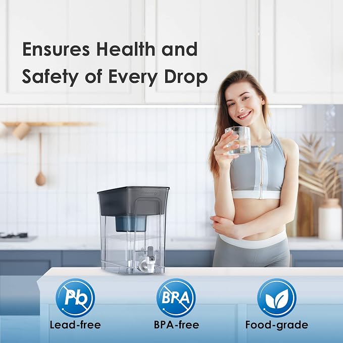 Waterdrop Slim Alkaline Water Filter Dispenser, Large 35-Cup, Up to PH 9.5 - Image 7