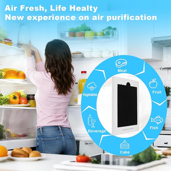 6-Pack Premium Refrigerator Air Filter Replacement, Carbon Activated Filter - Image 6