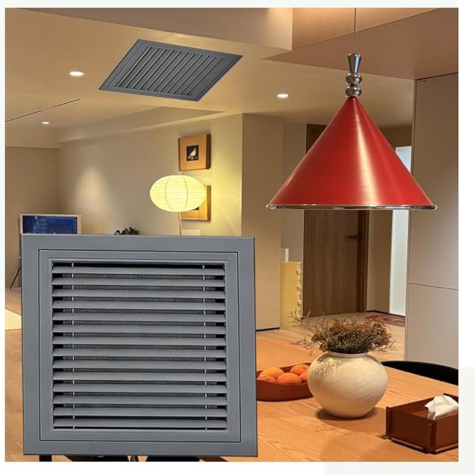 Gray Air Vent Covers with Detachable Filter, Wall-Mounted Ventilation Grille by Unknown