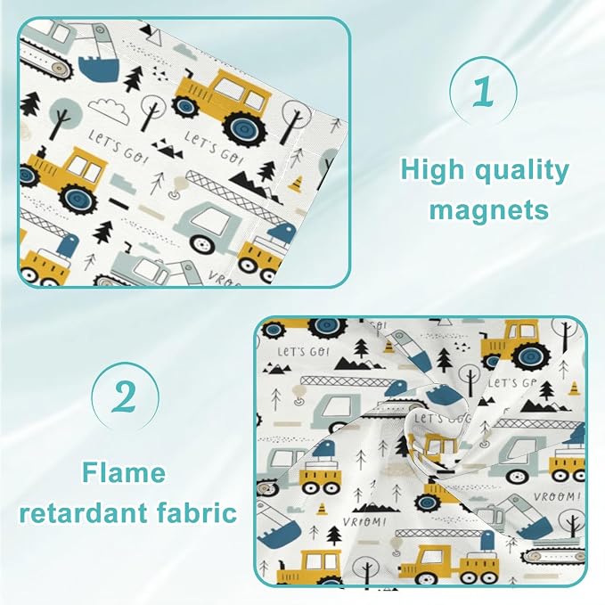 6 Pcs Fluorescent Light Covers for Ceiling Lights Colorful Construction Vehicle - Image 5