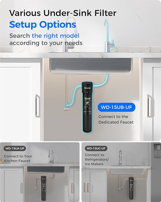 Waterdrop 15UB-UF 0.01 μm Ultra Filtration Under Sink Water Filter System - Image 6