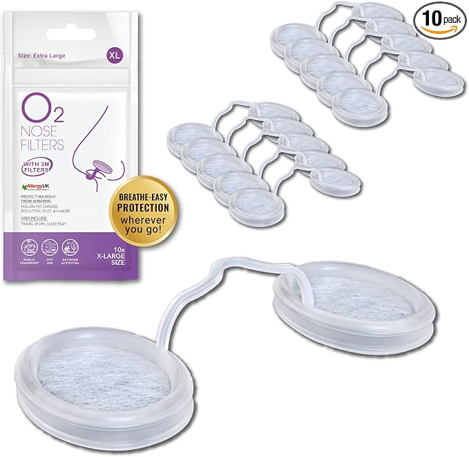 O2 Nose Filters with 3M Filtration by O2NasalDilators
