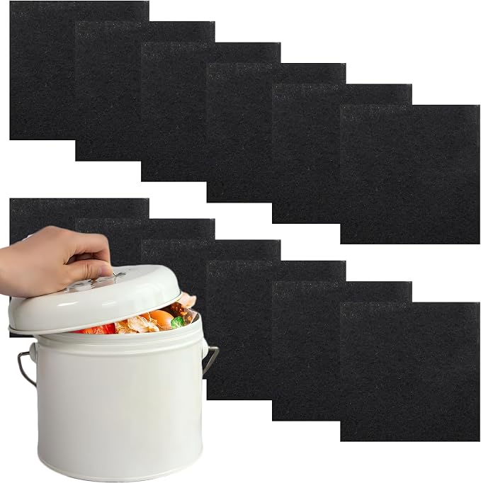 Biaungdo 12 Pack 5 Inch Sqaure Charcoal Filter Replacements by Biaungdo