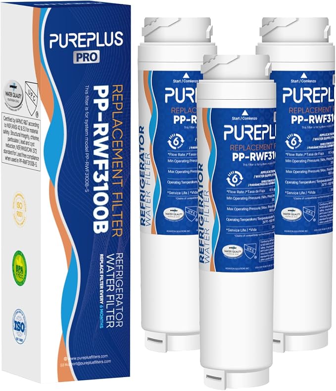PUREPLUS 9000194412 NSF 53&42 Certified Refrigerator Water Filter Replacement by PUREPLUS