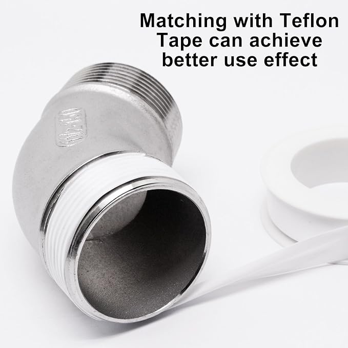 45 Degree Elbow 1PCS, 1-1/2" NPT Male X 1-1/2" NPT Male 304 Stainless Steel - Image 5