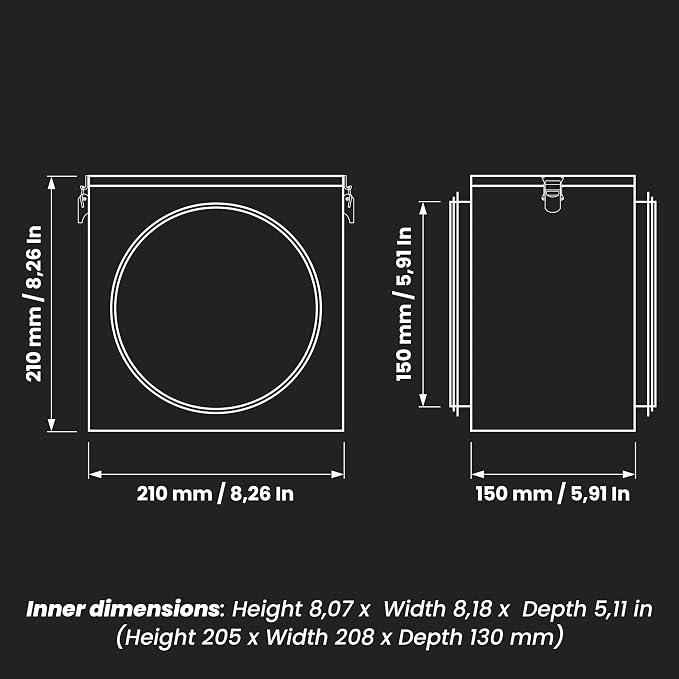 Repa Market 6" Duct Air Filter Box – Galvanized Steel Inline Dryer Filter - Image 2