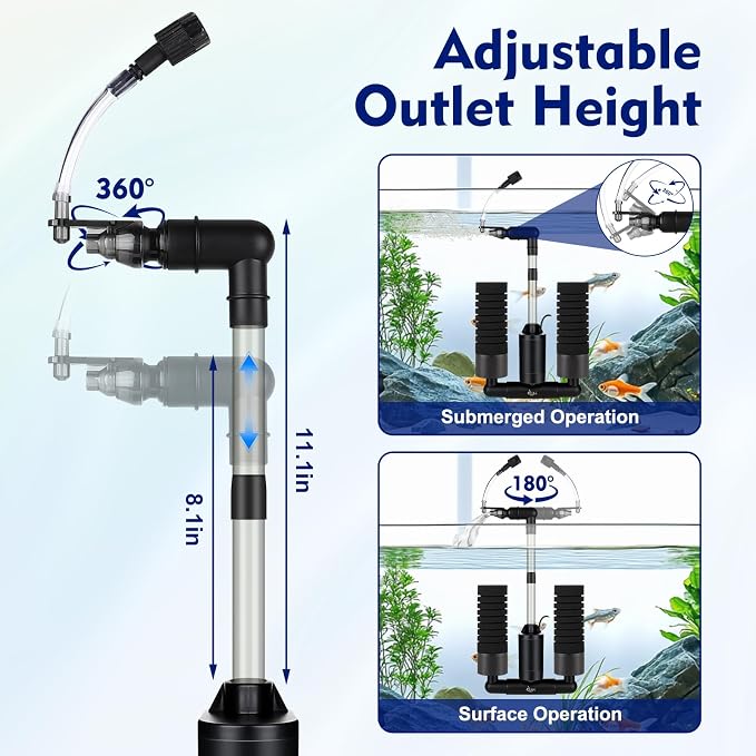 AQQA Electric Sponge Filter for Aquarium – Quiet USB Powered Breeding & Shrimp - Image 4