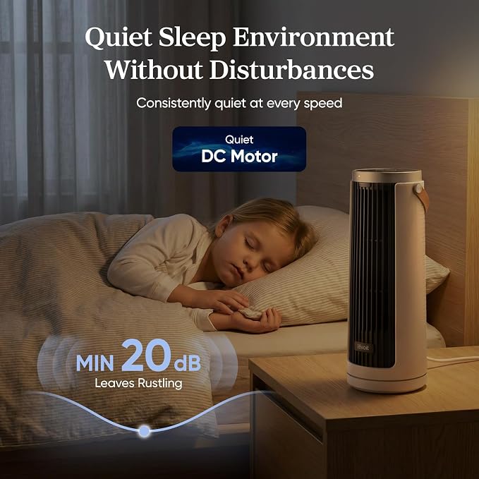 LEVOIT Tower Fan for Bedroom, 20dB Quiet Desk Fan - Image 4