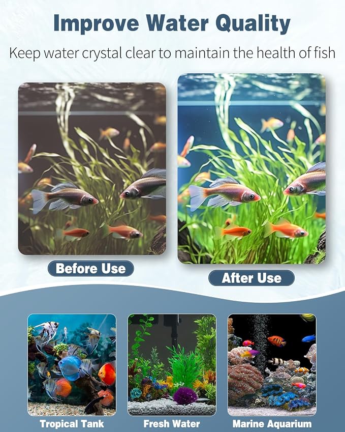 Pawfly 4 Pack Aquarium Bio Sponge Filter Media Pad, Filter Foam Sponge Pads - Image 4