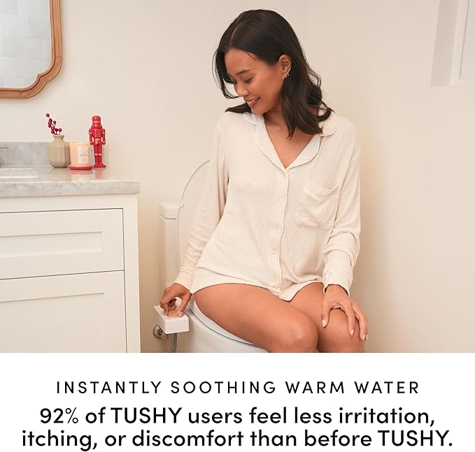 TUSHY 3.0 Spa Bidet Attachment. Cool to Warm Water. It's Time to Replace Toilet Paper, Fresh Water Spray (Requires Sink Access for Optional Temperature Control), Bamboo