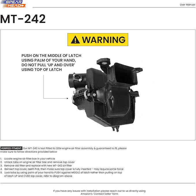 Spearhead MPG Defense Max Thrust Engine Air Filter - Image 2