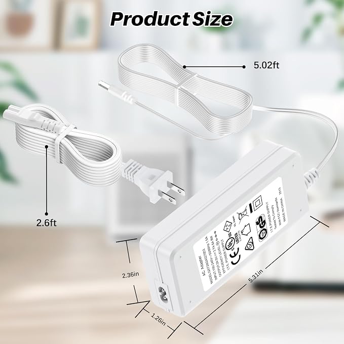 24V AC/DC Adapter Charger for Levoit Vital 200S LAP-V201S-WUS LAP-V201S-AUSR - Image 8