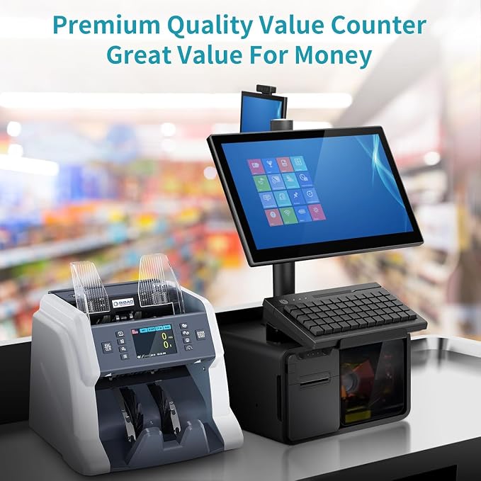 RIBAO BC-40 Mixed Denomination Money Counter Machine, Value Counting, Bill - Image 6