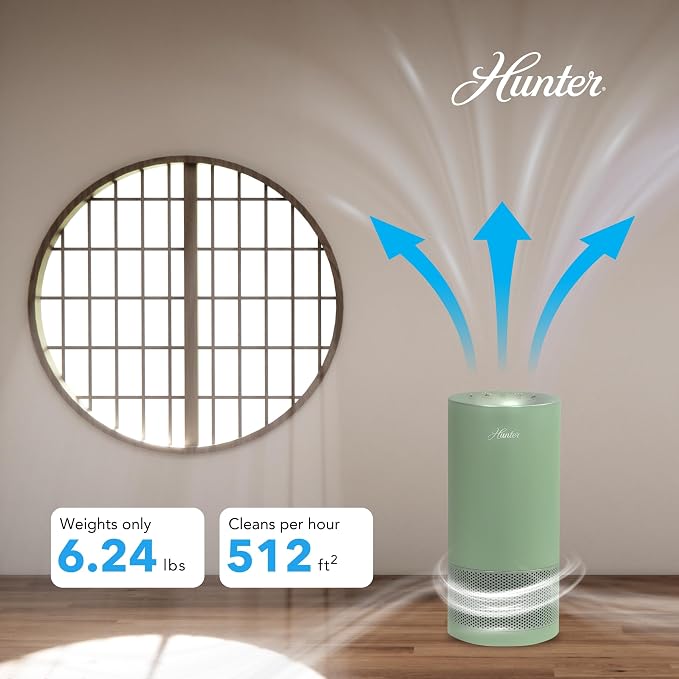 Hunter Fan Company HP400 Round Tower Air Purifier - Image 3