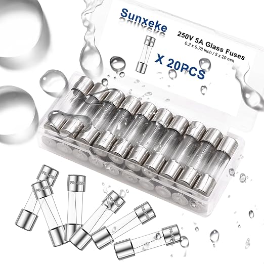 20PCS F5AL250V 5 x 20mm Fast Blow Glass Fuses 5A 5Amp 250V Glass Fuse, 0.2 x - Image 4