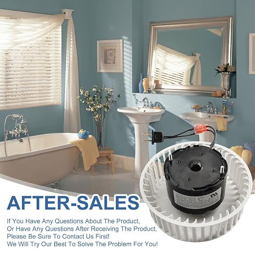Upgrade 8663RP 8664RP Bathroom Fan Motor Replacement & Fan Blower Wheel - Image 6