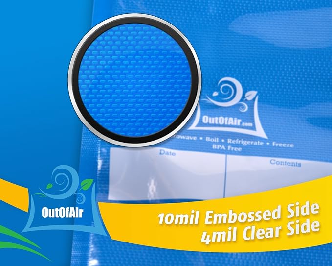 8" x 25' Rolls - Pack of 2 - OutOfAir Vacuum Sealer Rolls. Works - Image 5