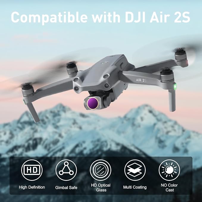 4-Pack ND/CPL Filters Set for DJI Air 2S Drone, ND32/CPL Filters Compatible - Image 2