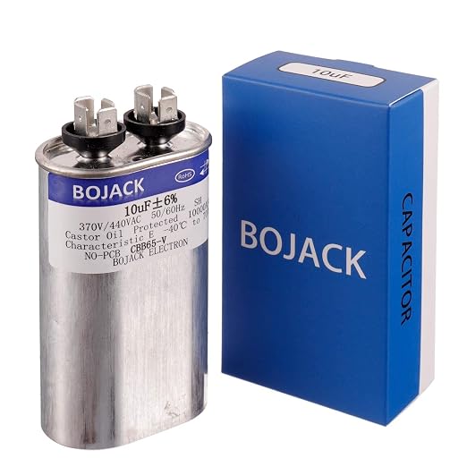 BOJACK 10 uF ±6% 10 MFD 370V/440V CBB65 Oval Run Start Capacitor - Image 2