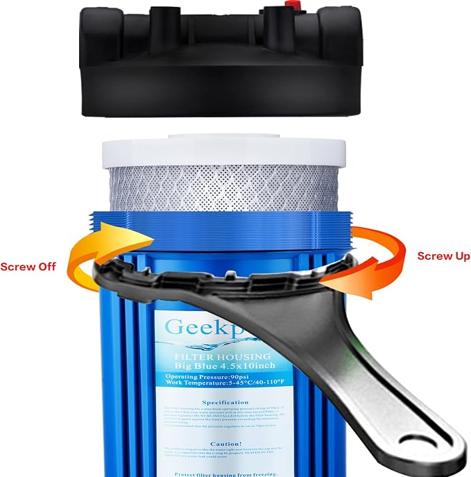 Geekpure 20 Inch Carbon Block Water Filter Reduce Chlorine Taste Odors - Image 3