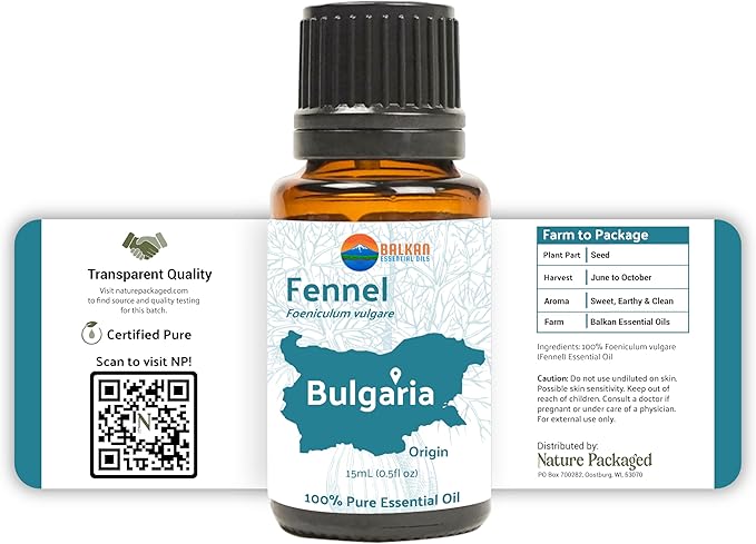 Fennel Essential Oil (Sweet Fennel) - Direct from Balkan Essential Oils - Pure Aromatherapy Diffuser Oils | 100% Pure Therapeutic Grade Natural Aceite de Hinojo - 8oz