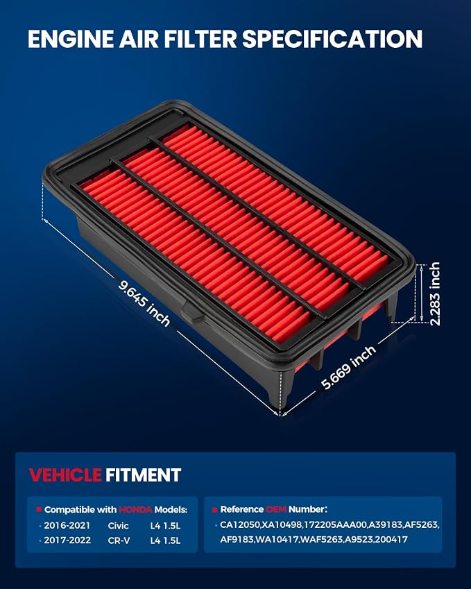 KAX Premium Engine Air Filter, GAF068 Replacement - Image 2