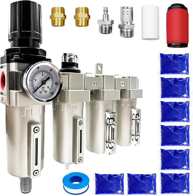 Upgraded 1/2" NPT Heavy Duty Industrial Grade 4 Stage Air Drying System by Unknown