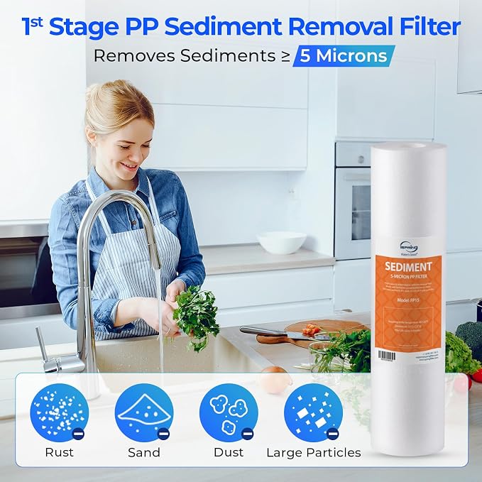 iSpring F3 NSF Certified 6-Month Prefilter Replacement Water Filter Cartridge - Image 3