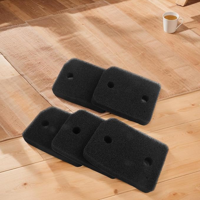 5 Pack Black Sponge Filter Mat For Replacement Foam Filters For Dust Control - Image 2