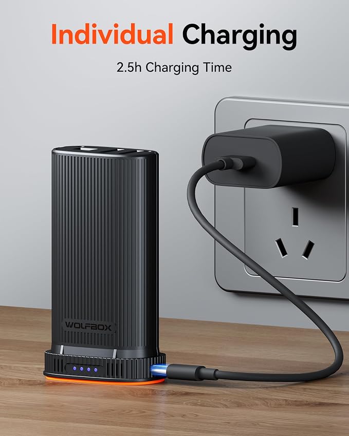 WOLFBOX MF200 22.2Wh 7.4V Rechargeable Li-ion Battery Pack – Removable Backup - Image 3
