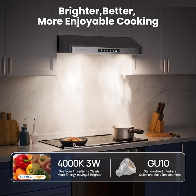 Under Cabinet Range Hood 36 Inch, 980CFM Fast Venting Kitchen Hood - Image 6