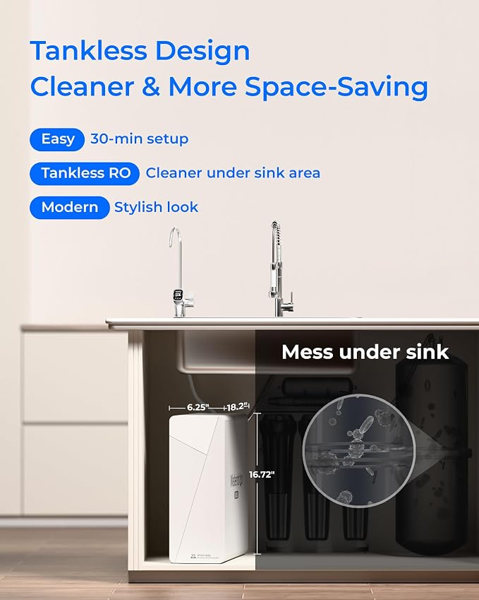 Waterdrop X8-PRO Reverse Osmosis Water Filter, NSF/ANSI 42&58&372 Certified - Image 8