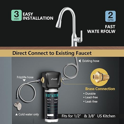 Frizzlife FK99 Under Sink Water Filter System, NSF/ANSI 53&42 Certified - Image 3
