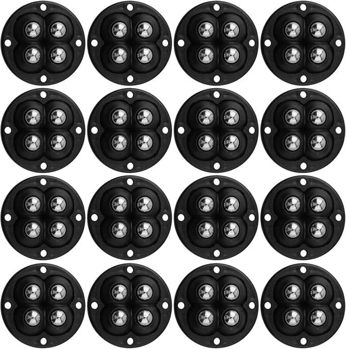 16 Pcs Caster Wheels with Tape, 360° Swivel Ball Transfer Rollers by Unknown