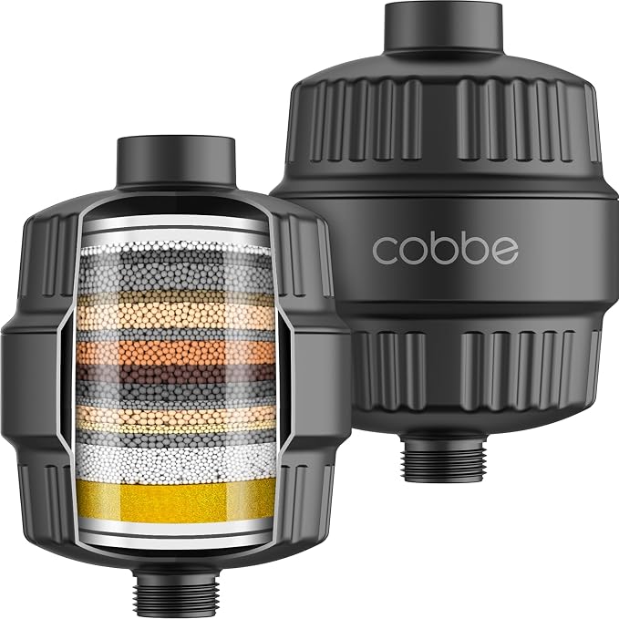 Cobbe HD HEAVY DUTY High Output Shower Filter 2 Pack – 99% REMOVAL Shower Head by Cobbe