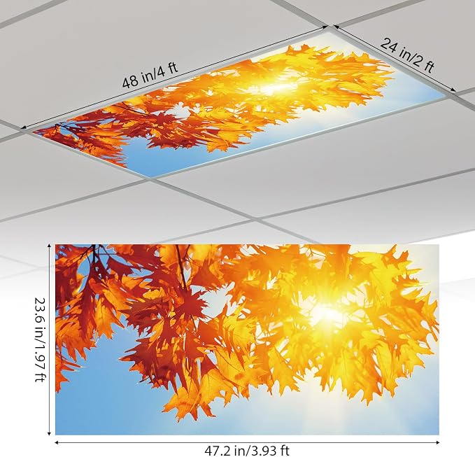 Outus Fluorescent Light Cover Classroom Lighting Cover - Image 2