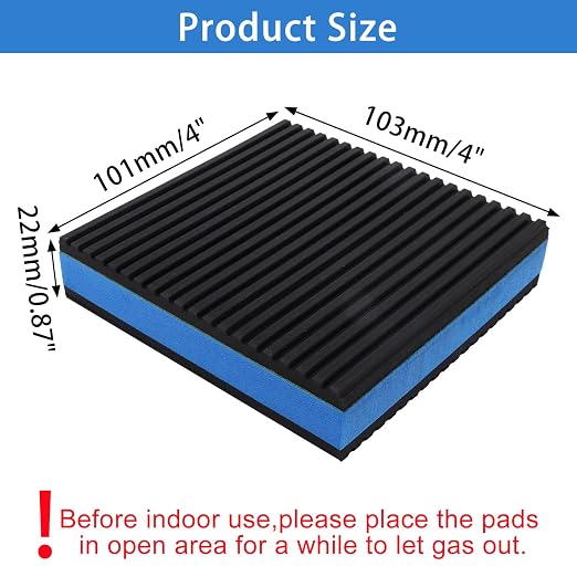 4 Pack 4"x4"x7/8" Rubber Anti Vibration Pads - Image 2
