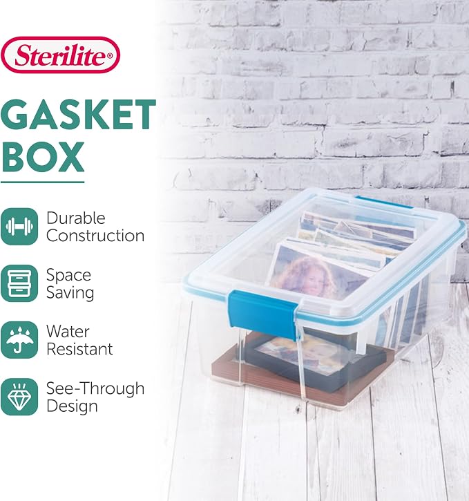 Sterilite 6-Pack Gasket Box, Weather-Resistant Storage Bins - Image 3