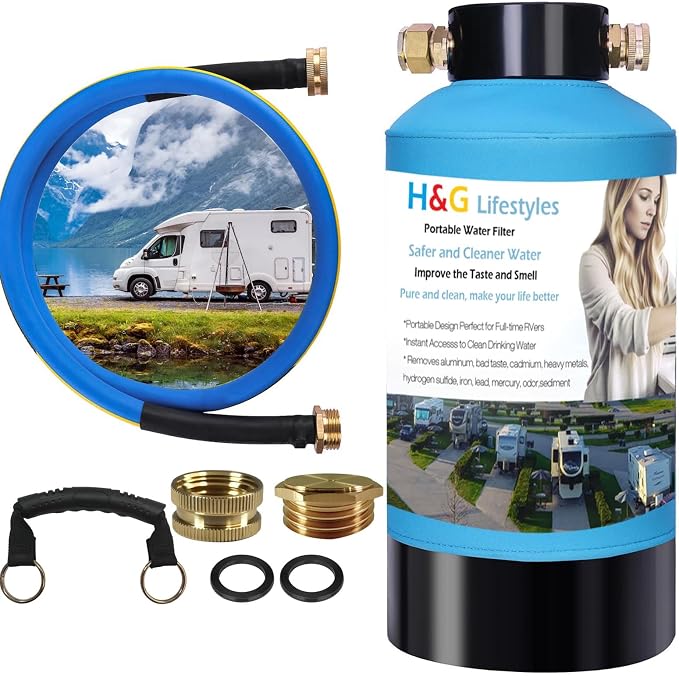 H&G lifestyles ‎RV Water Filter System, KDF GAC Carbon Water Filter by HGLifestyles