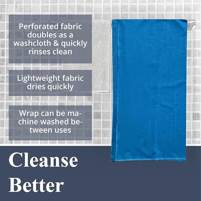 Dignity Bath & Spa Bathing Cover Up for Elderly, Senior & Disabled Men | Provides Privacy & Helps Caregivers with Bathing | Secure & Adjustable | Lightweight, Quick Drying & Non Slip (Men's S/M)
