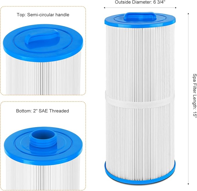 6CH-960 Spa Filter Replacement Jacuzzi Filter J-300, PJW60TL-F2S, 6000-383A Hot - Image 4